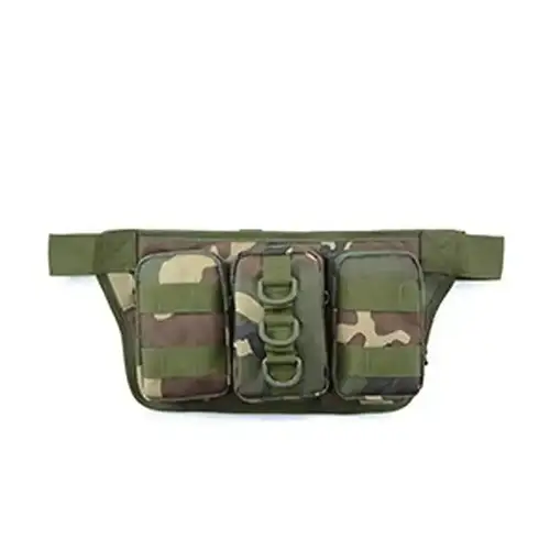  Tactical MOLLE-Compatible Waist Bag with Multi-Pocket Design